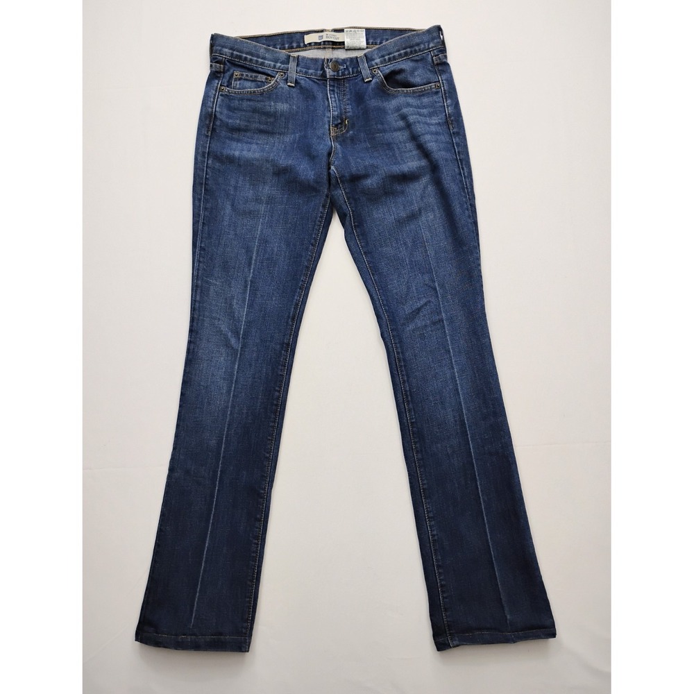 GAP Straight Boy Cut Jeans Womens Size 6 Dark Wash Canada 32in inseam
